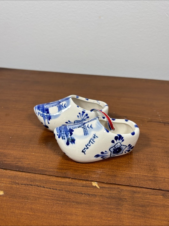 Source Unknown Other - Delftblue Ceramic Souvenir Set Clog Shoe Holland Bonaire Dutch Home Decor Travel